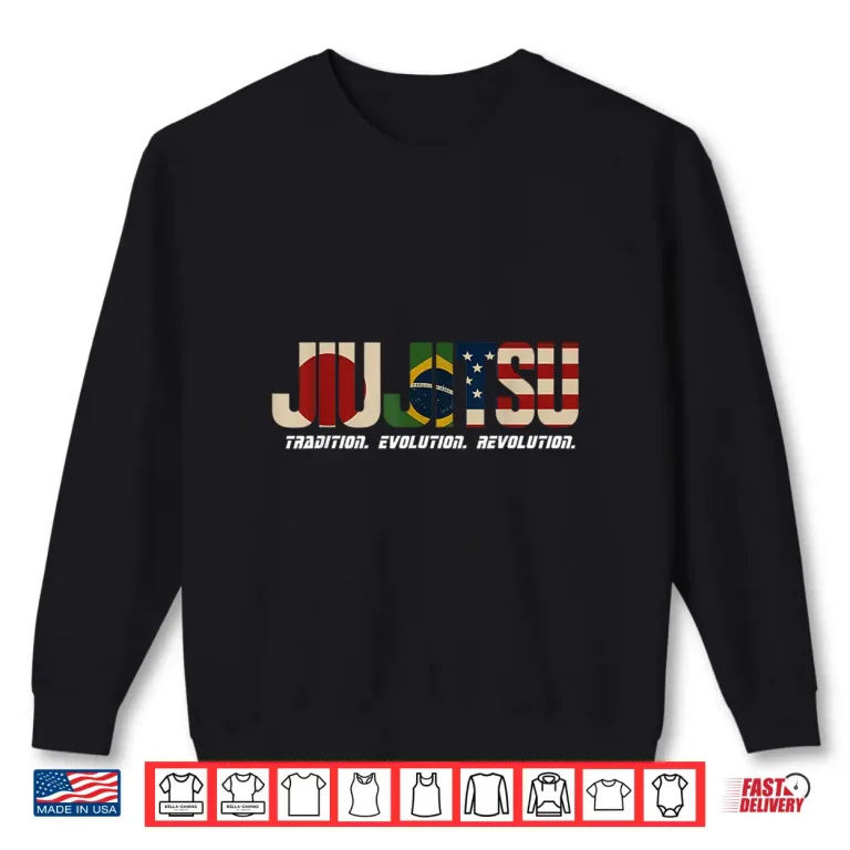Sweatshirt Flag Design Japan Brazil USA Jiujitsu MMA Inspired Art Shirt