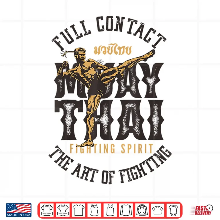 Design Full Contact Muay Thai Fighter MMA Retro Kickboxing Shirt