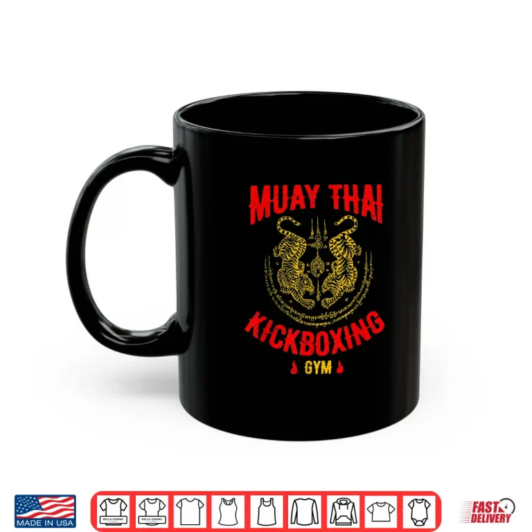 Mug Gym Training Gift Tiger Muay Thai Kickboxing MMA Shirt