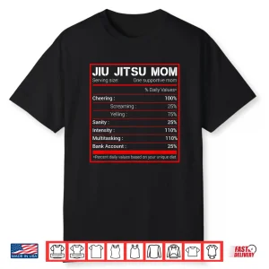 Parent Nutritional Facts Brazilian Jiu Jitsu Bjj Mma Identity Shirt