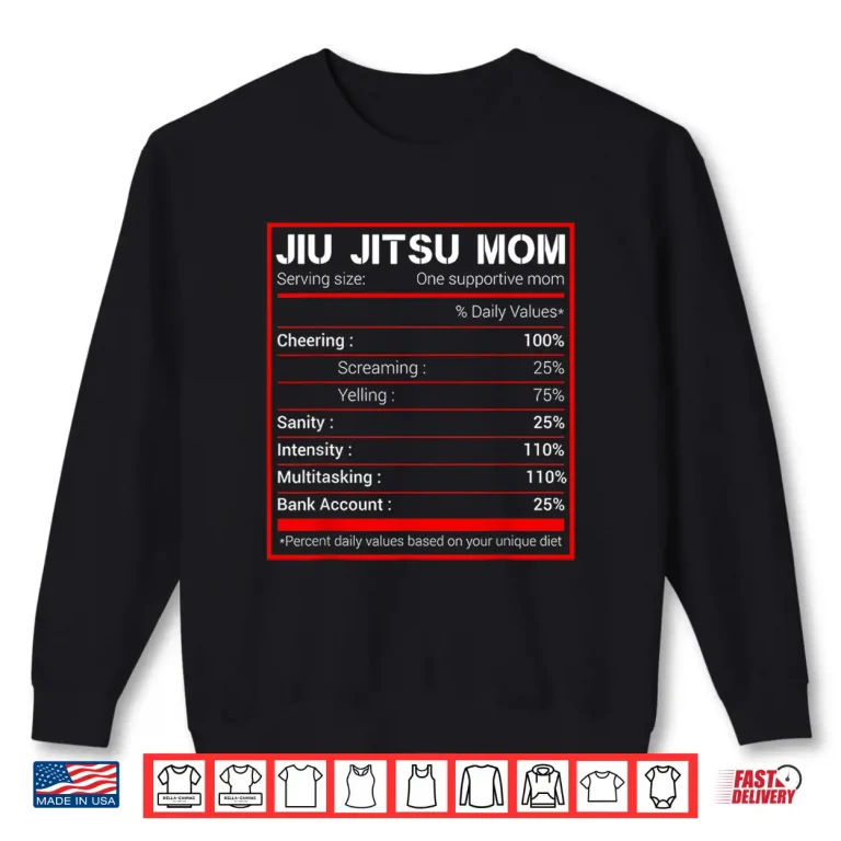 Sweatshirt Parent Nutritional Facts Brazilian Jiu Jitsu BJJ MMA Identity Shirt