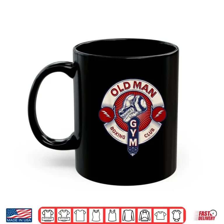 Mug Old Person Club Apparel MMA Boxing Combat Sports Humor Shirt