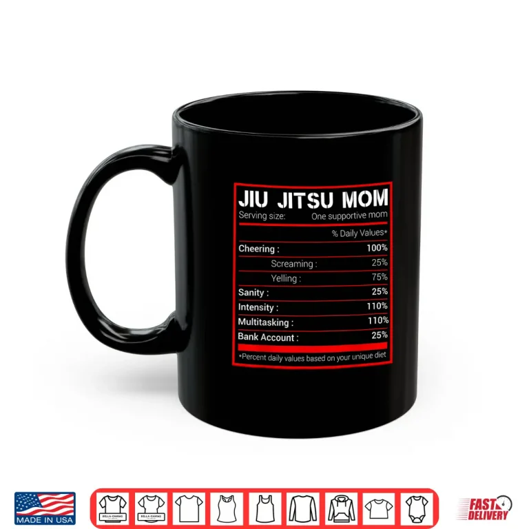 Mug Parent Nutritional Facts Brazilian Jiu Jitsu BJJ MMA Identity Shirt