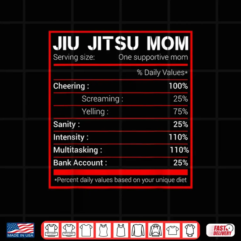 Design Parent Nutritional Facts Brazilian Jiu Jitsu BJJ MMA Identity Shirt