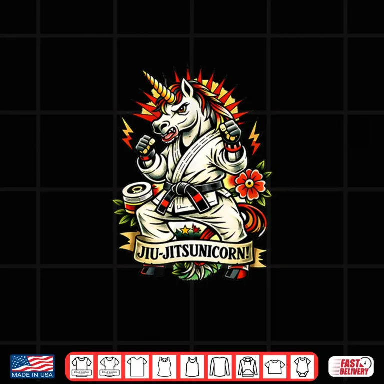 Design Professional Athletic Jiu Jitsunicorn BJJ MMA Graphic Shirt