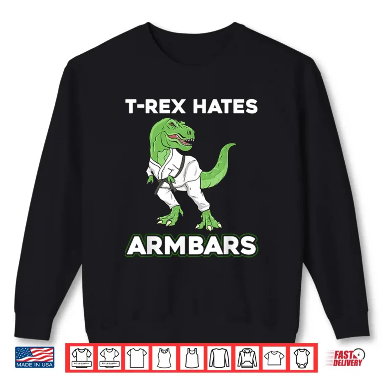 Sweatshirt T Rex Design BJJ Jiu Jitsu MMA Professional Graphic Shirt