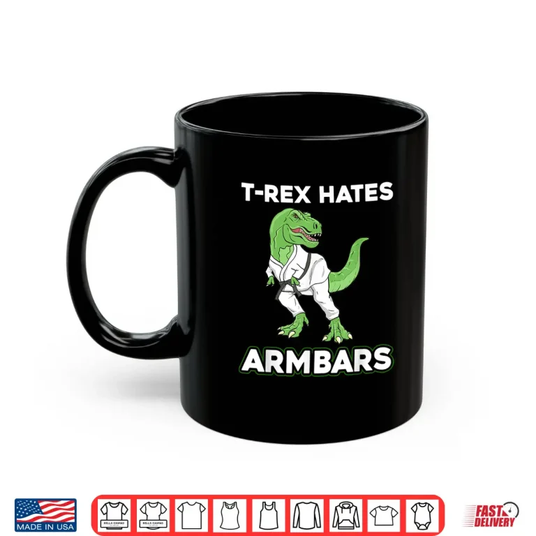 Mug T Rex Design BJJ Jiu Jitsu MMA Professional Graphic Shirt