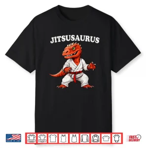 Trex Brazilian Martial Arts Jitsusaurus Jiu Jitsu Mma Humor Shirt