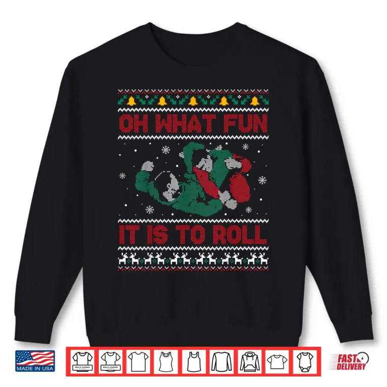Sweatshirt Ugly Christmas Sweater Jiu Jitsu MMA Holiday Humor Funny Shirt