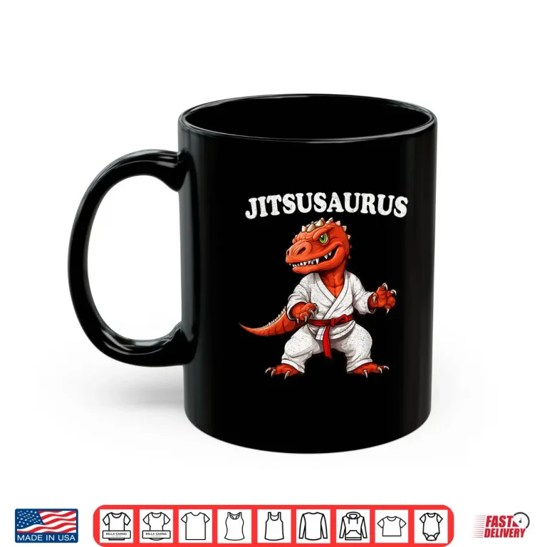 Mug Trex Brazilian Martial Arts Jitsusaurus Jiu Jitsu MMA Humor Shirt