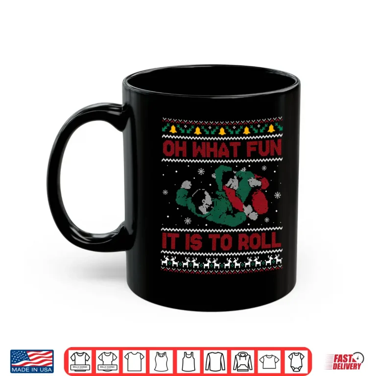 Mug Ugly Christmas Sweater Jiu Jitsu MMA Holiday Humor Funny Shirt