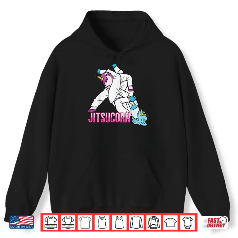 Hoodie Unicorn Combat BJJ MMA Jitsucorn Professional Humor Funny Shirt