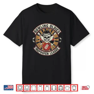 Bowling Oldies Ibuprofin League Funny Ten Pin Bowling Shirt