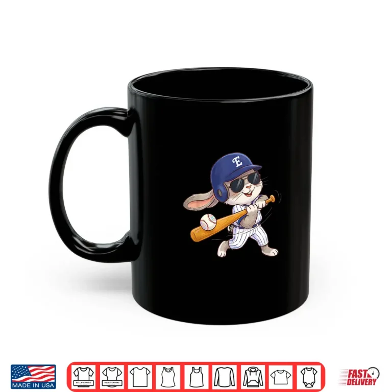 Mug Baseball Easter Eggs Bunny Boys Kids Easter Bunny Easter Shirt