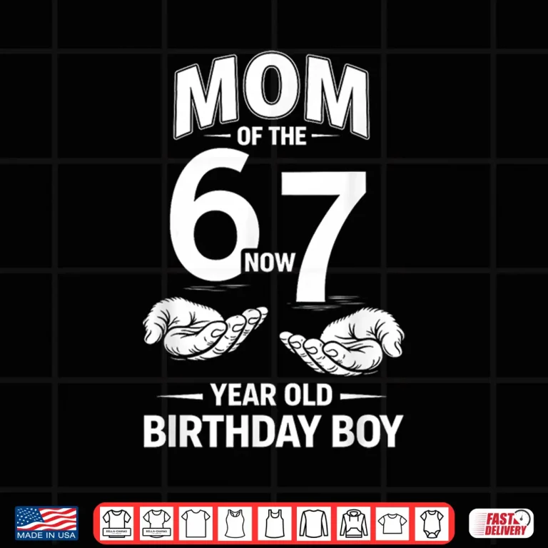 Design 7 Year Old Birthday I was 6 Now Im 7 67 Meme Mom Shirt