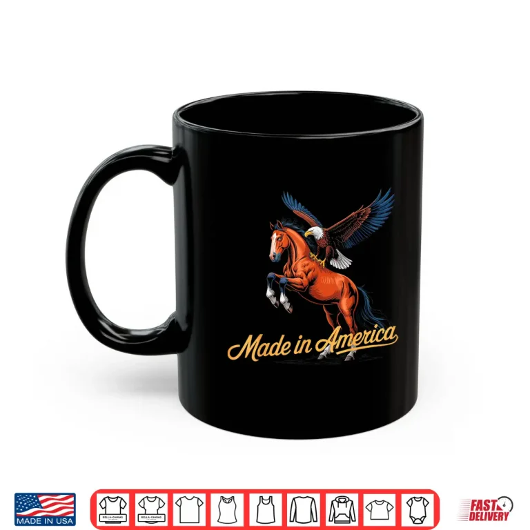 Mug Made in America Western Horse Eagle Shirt