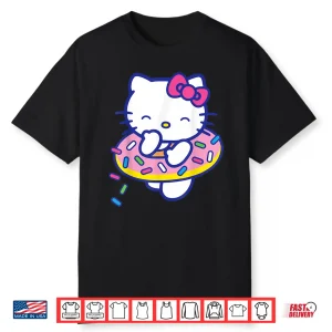 Donut Sprinkles Floaty Hello Kitty Summer Swimming Character Shirt