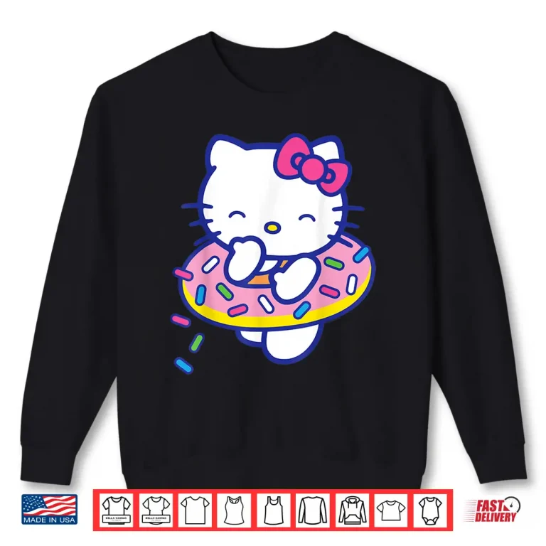 Sweatshirt Donut Sprinkles Floaty Hello Kitty Summer Swimming Character Shirt