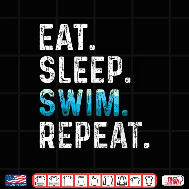 Design Eat Sleep Swim Repeat Swimming Swimmer Professional Graphic Shirt