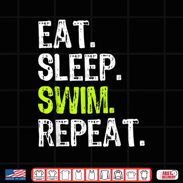 Design Eat Sleep Swim Repeat Swimming Swimmer Professional Christmas Shirt