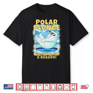 Freezing For A Reason Cool Polar Bear Polar Plunge Swimming Shirt