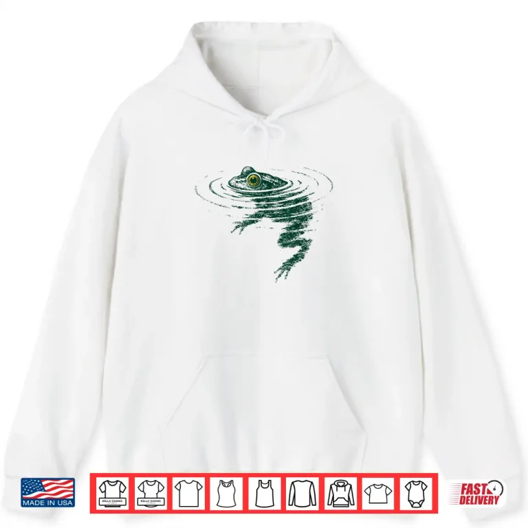 Hoodie Frog Animal Graphic Swimming Professional Humor Funny Shirt