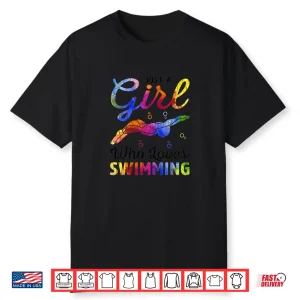 Just A Person Who Loves Swimming Swimmer Professional Graphic Shirt