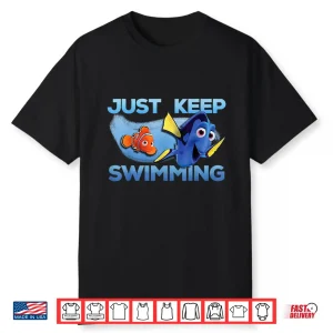 Just Swimming With Nemo Disney Pixar Finding Dory Movie Graphic Shirt