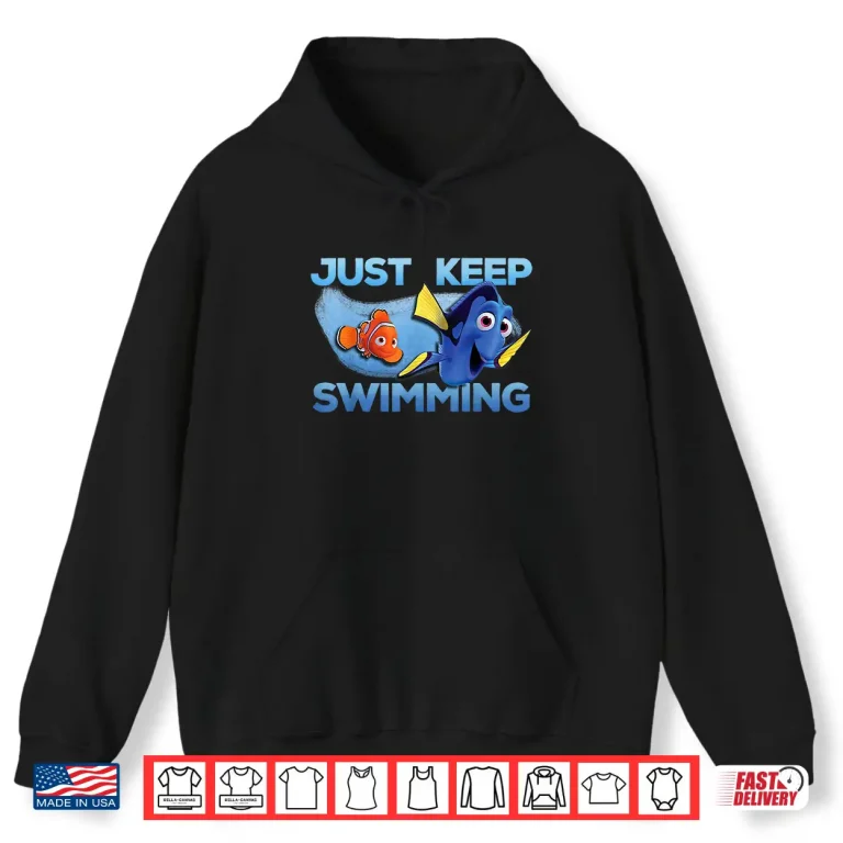 Hoodie Just Swimming With Nemo Disney Pixar Finding Dory Movie Graphic Shirt
