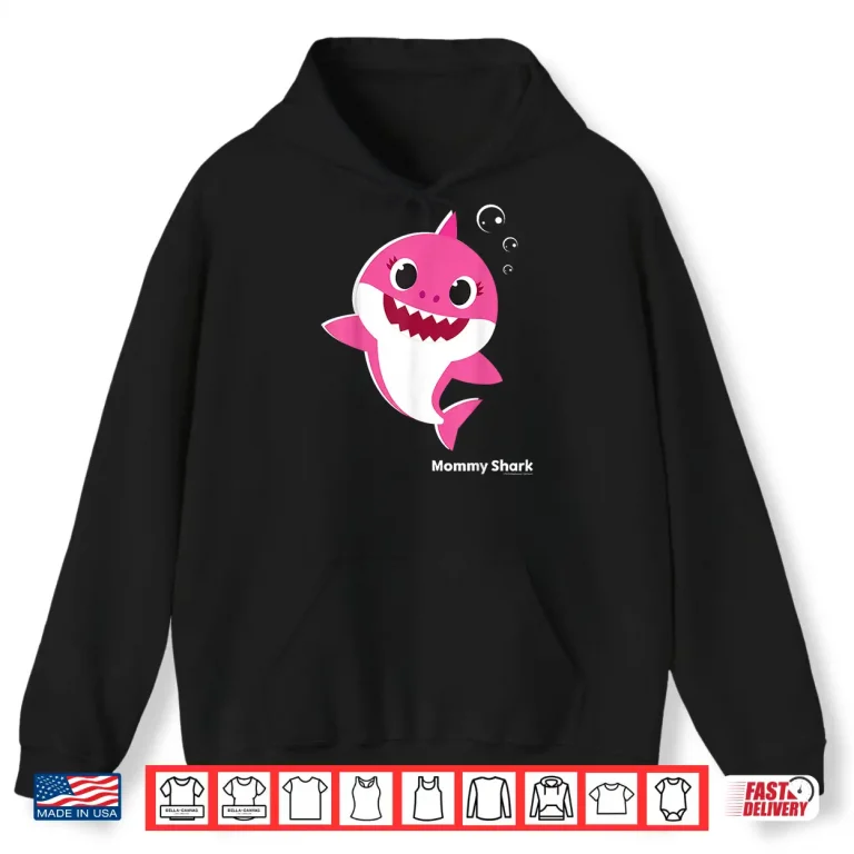 Hoodie Mommy Shark Happy Swimming Swimming Professional Graphic Shirt