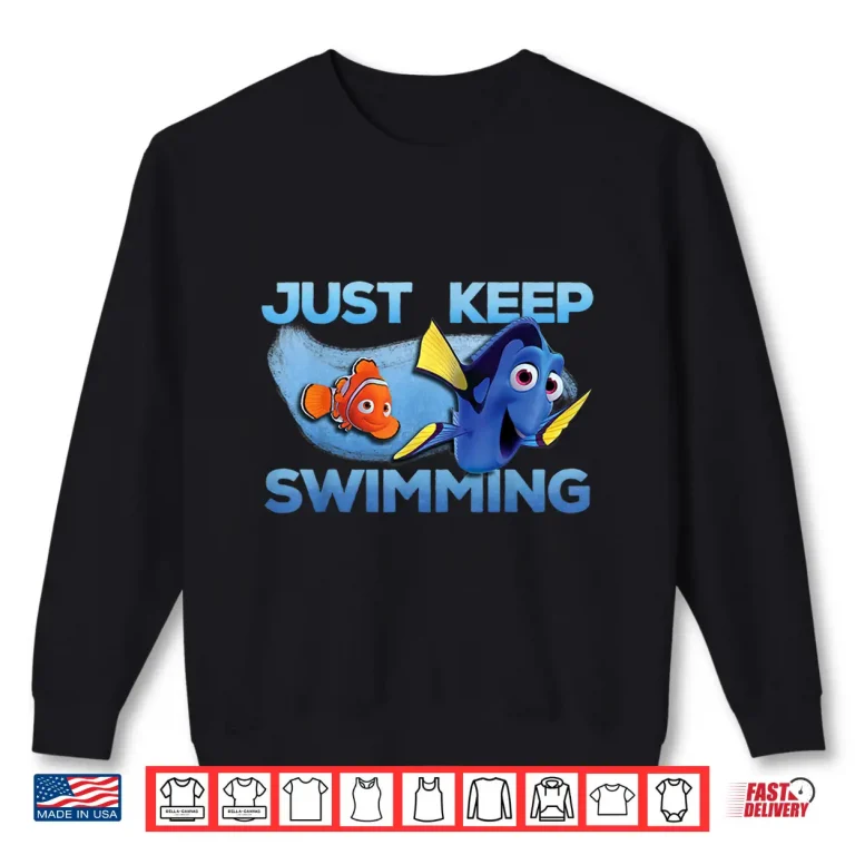 Sweatshirt Just Swimming With Nemo Disney Pixar Finding Dory Movie Graphic Shirt
