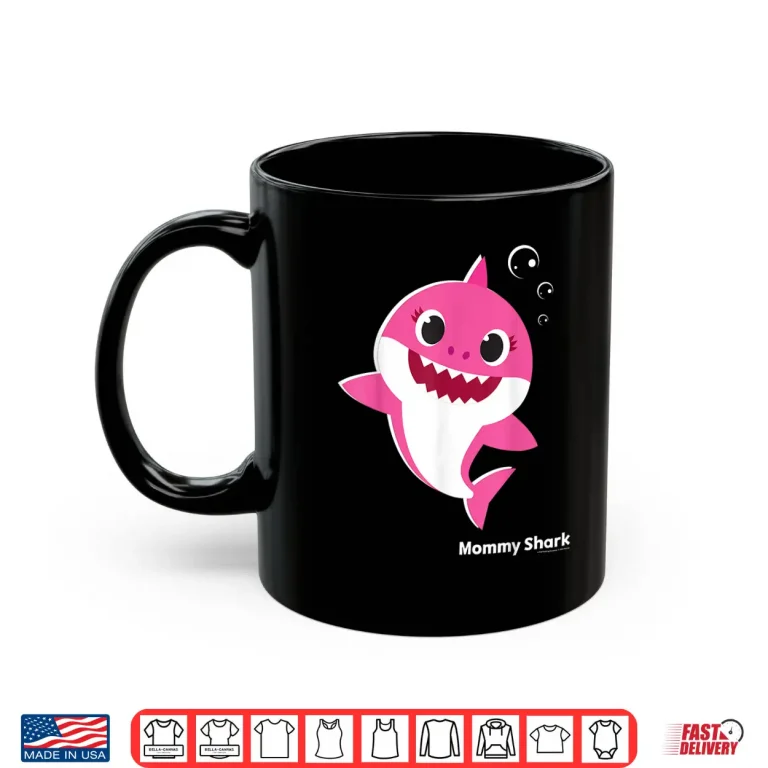 Mug Mommy Shark Happy Swimming Swimming Professional Graphic Shirt