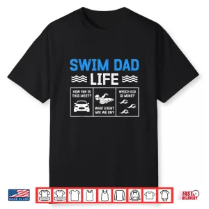 Parent Identity Swim Dad Swimming Father Identity Graphic Shirt