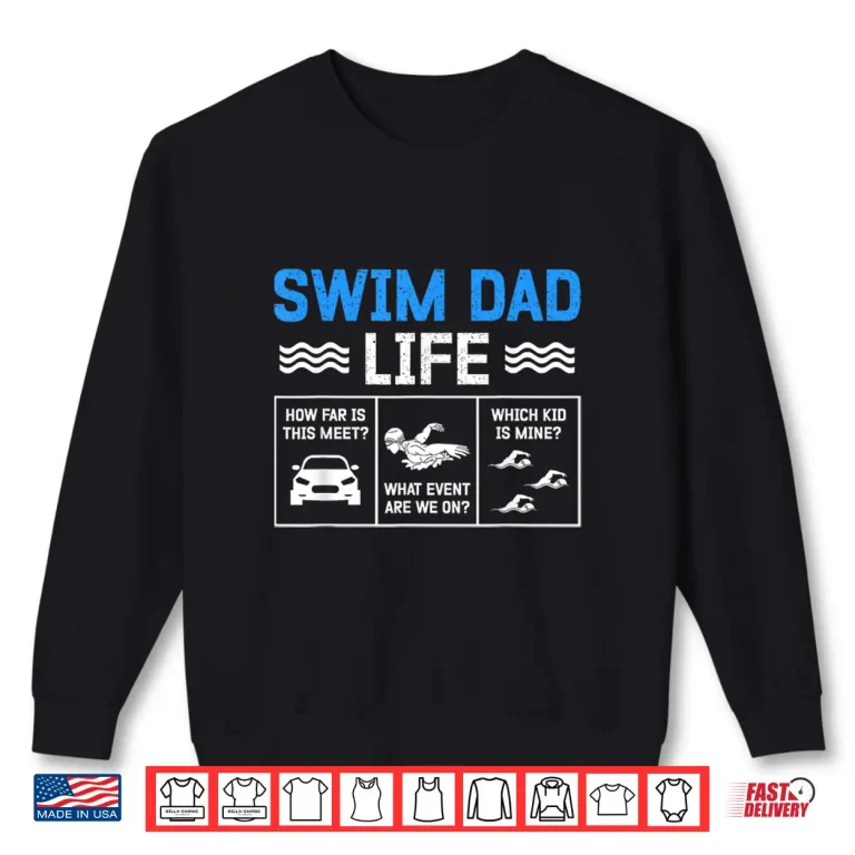 Sweatshirt Parent Identity Swim Dad Swimming Father Identity Graphic Shirt