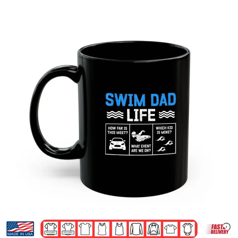 Mug Parent Identity Swim Dad Swimming Father Identity Graphic Shirt