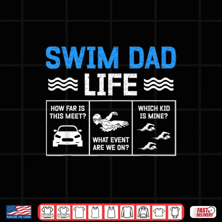 Design Parent Identity Swim Dad Swimming Father Identity Graphic Shirt