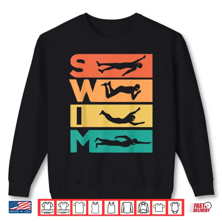 Sweatshirt Professional Aesthetic Swimming Swimmer Retro Vintage Shirt