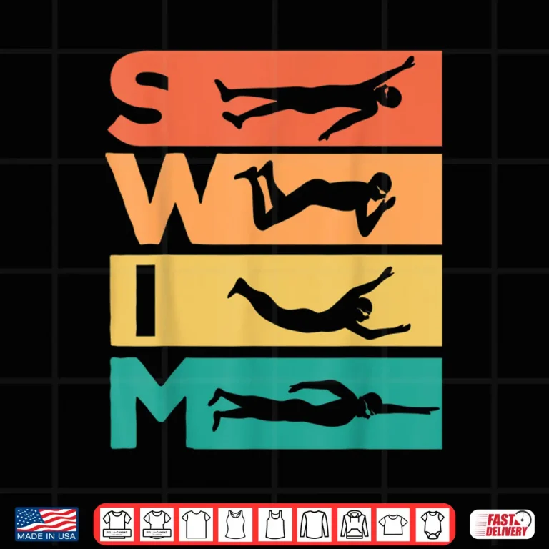 Design Professional Aesthetic Swimming Swimmer Retro Vintage Shirt