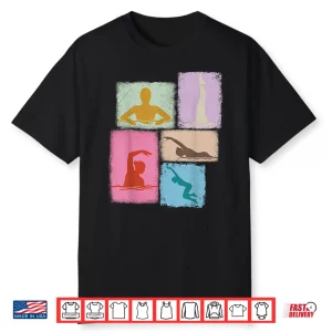 Professional Collage Swimmer Swimming Coach Youth Graphic Shirt