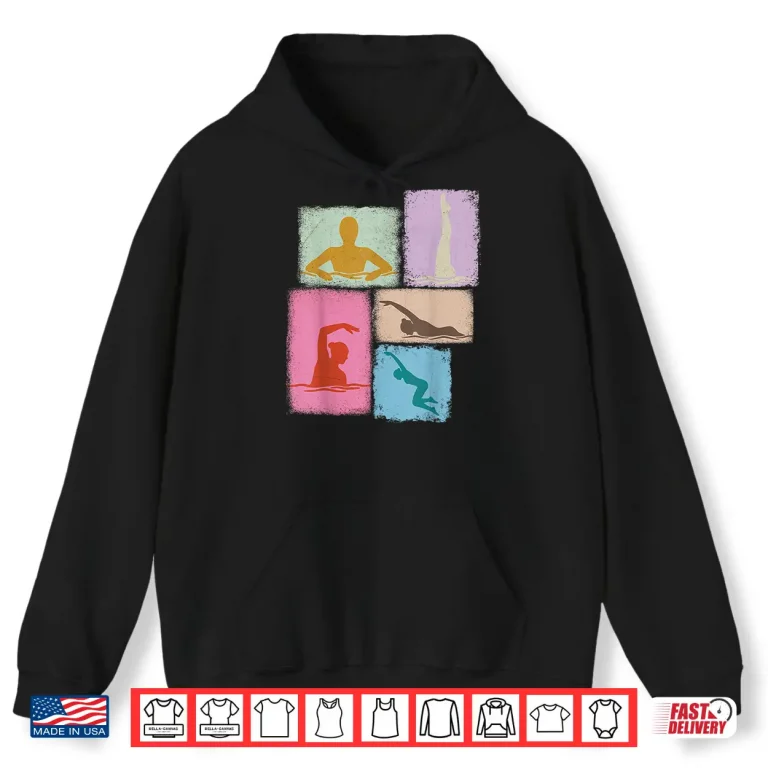 Hoodie Professional Collage Swimmer Swimming Coach Youth Graphic Shirt