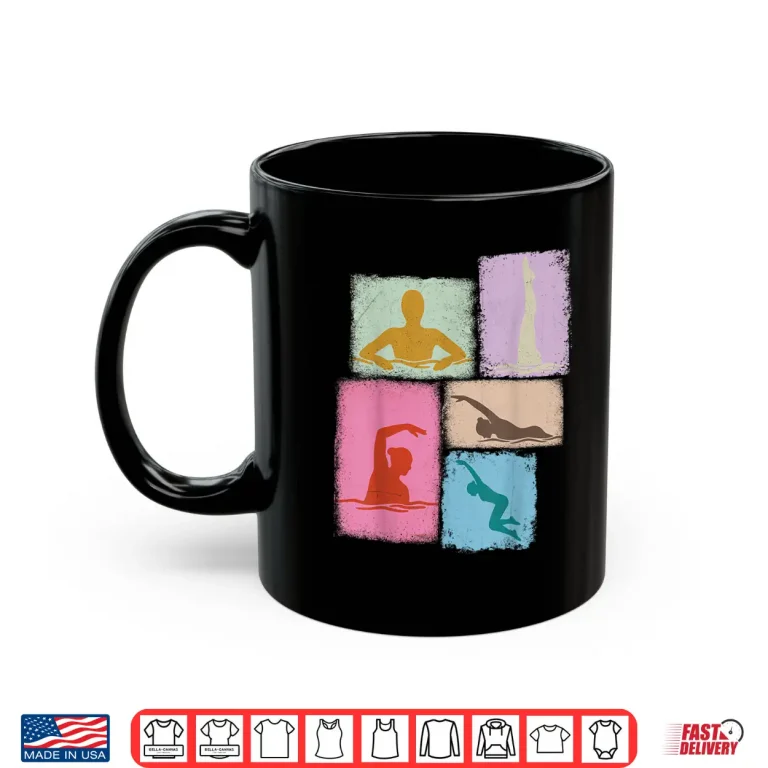 Mug Professional Collage Swimmer Swimming Coach Youth Graphic Shirt