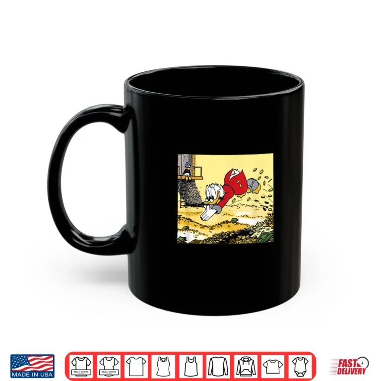 Mug Scrooge McDuck Swimming In Cash Disney DuckTales Movie Graphic Shirt