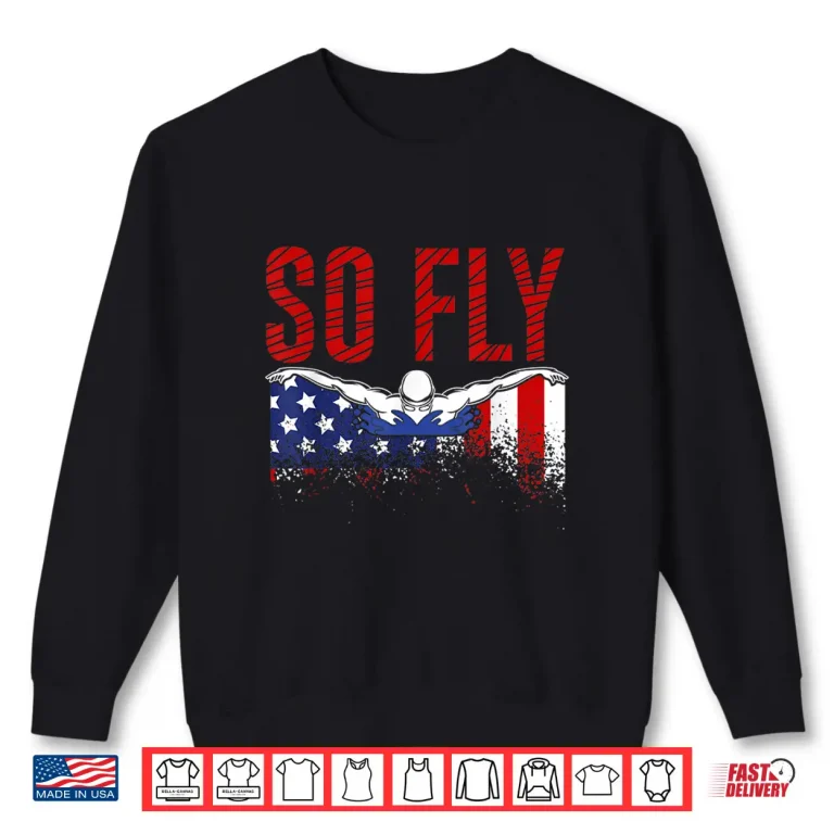 Sweatshirt So Fly USA Team Sports Swimming Athlete US Aquatic Shirt
