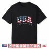 American Flag Team Sport Usa Swimming Athlete Support Shirt