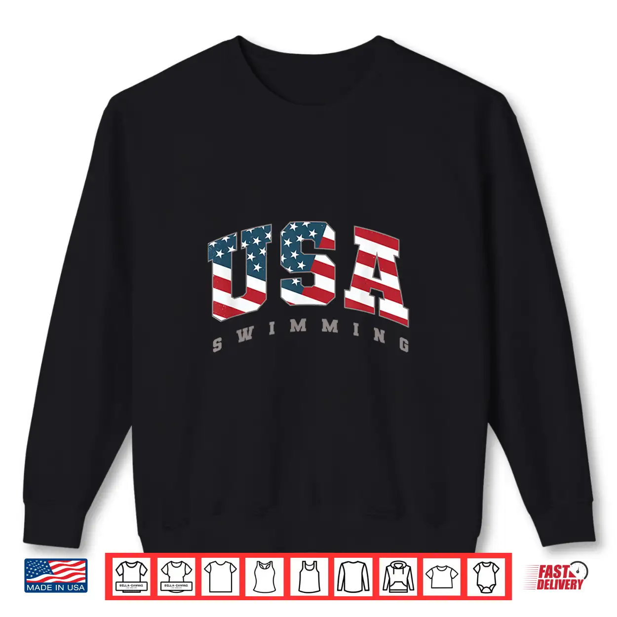 American Flag Team Sport Usa Swimming Athlete Support Shirt American Flag Team Sport Usa Swimming Athlete Support Shirt