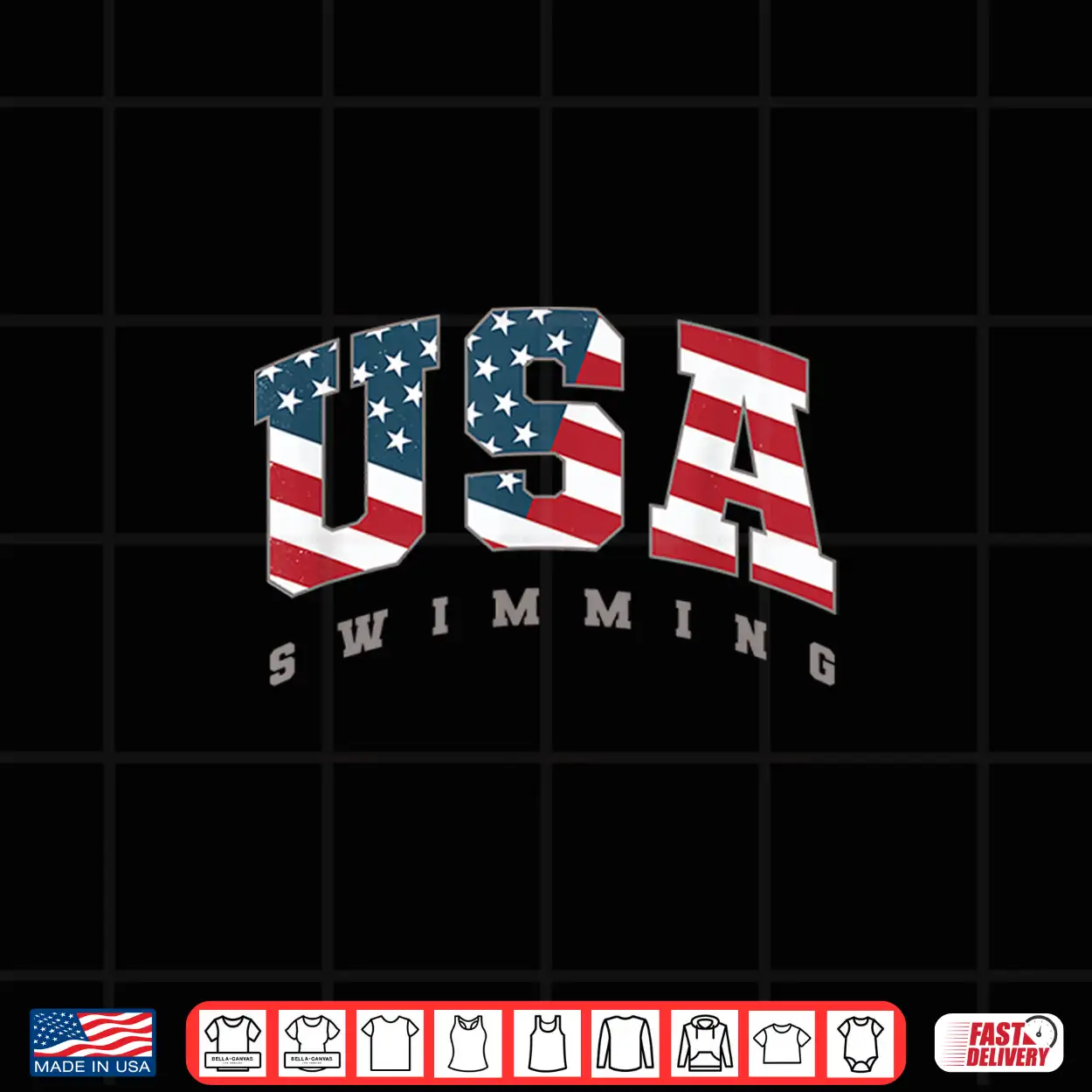 American Flag Team Sport Usa Swimming Athlete Support Shirt American Flag Team Sport Usa Swimming Athlete Support Shirt