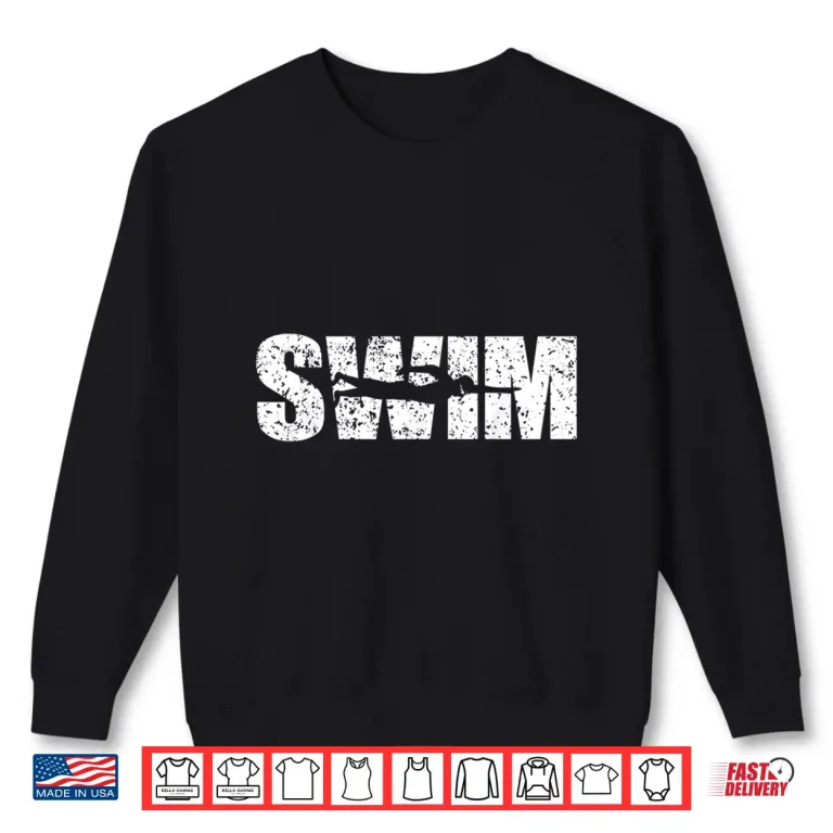 Sweatshirt Distressed Aesthetic Swimming Swimmer Professional Gift Shirt