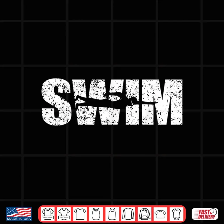 Design Distressed Aesthetic Swimming Swimmer Professional Gift Shirt