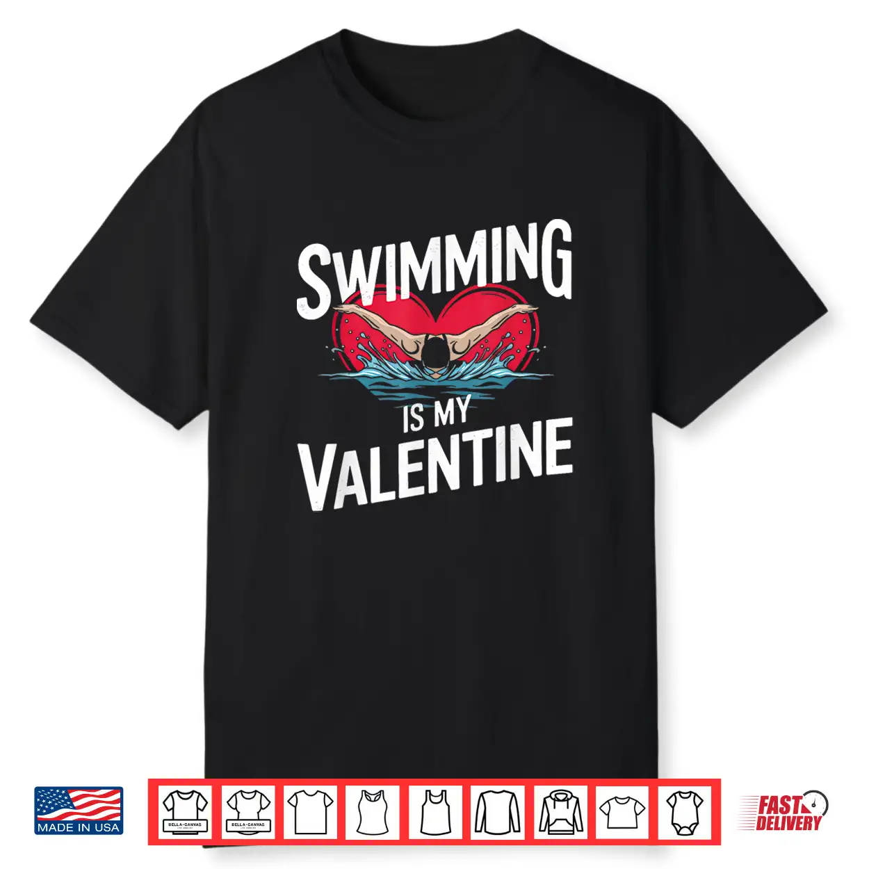 Heart Love Sport Swimming Is My Valentine Professional Graphic Shirt Heart Love Sport Swimming Is My Valentine Professional Graphic Shirt