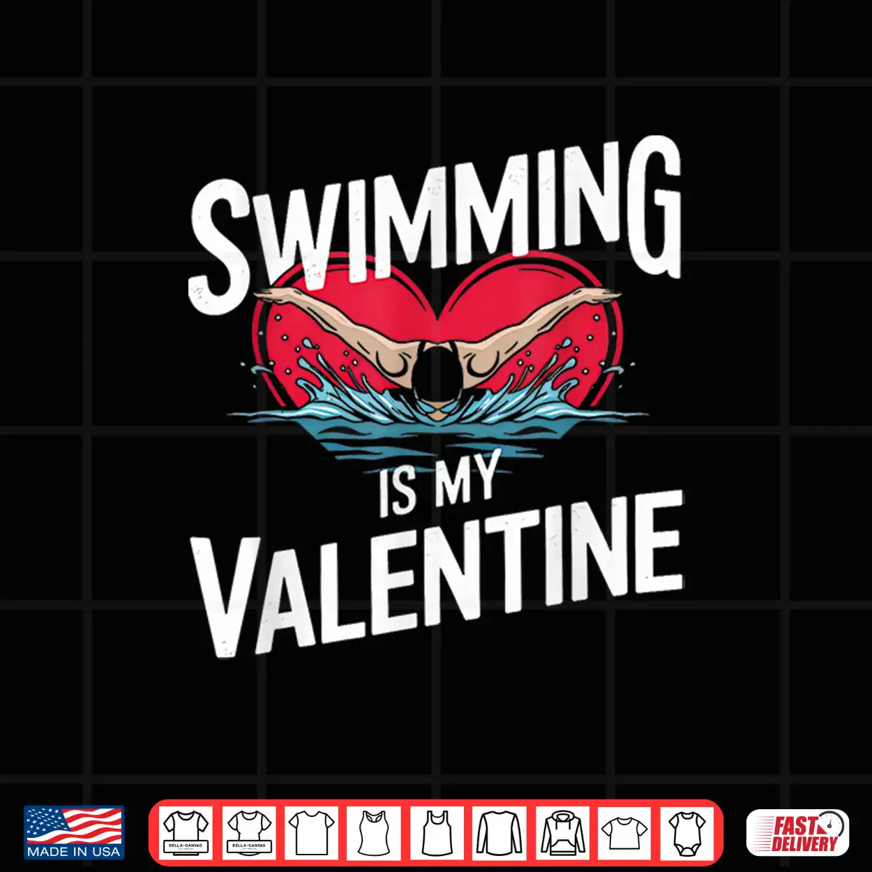 Heart Love Sport Swimming Is My Valentine Professional Graphic Shirt Heart Love Sport Swimming Is My Valentine Professional Graphic Shirt